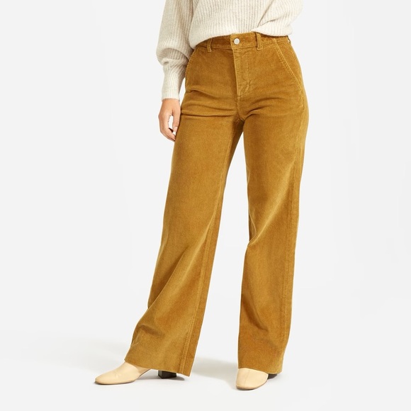 Everlane Pants - Everlane Corduroy Wide Leg Pants Yellow Autumn Fall Cozy Pumpkin Patch